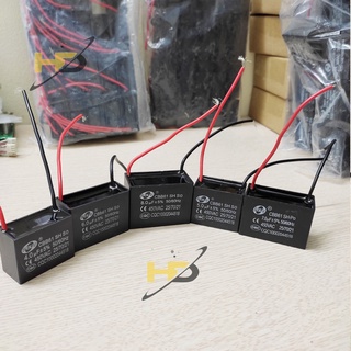 Linh Kiện Điện Tử, Tụ Quạt CBB61 450VAC Các Chỉ Số 4uF, 5uF, 6uF, 7uF, 8uF Loại Dây