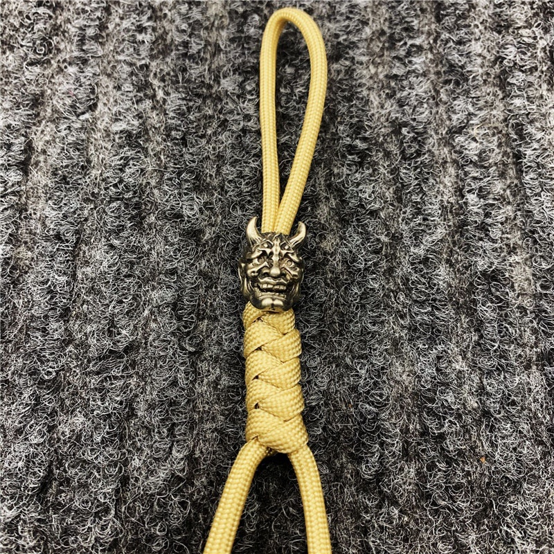 Mặt Dây Chuyền/Móc Chìa Khóa Bằng Đồng Thau Hình Mặt Nạ Ma Nhật Bản DIY