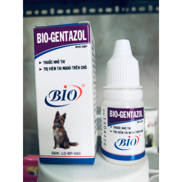 BI-O-Gentazol - Dung dịch nhỏ tai chó mèo-10ML