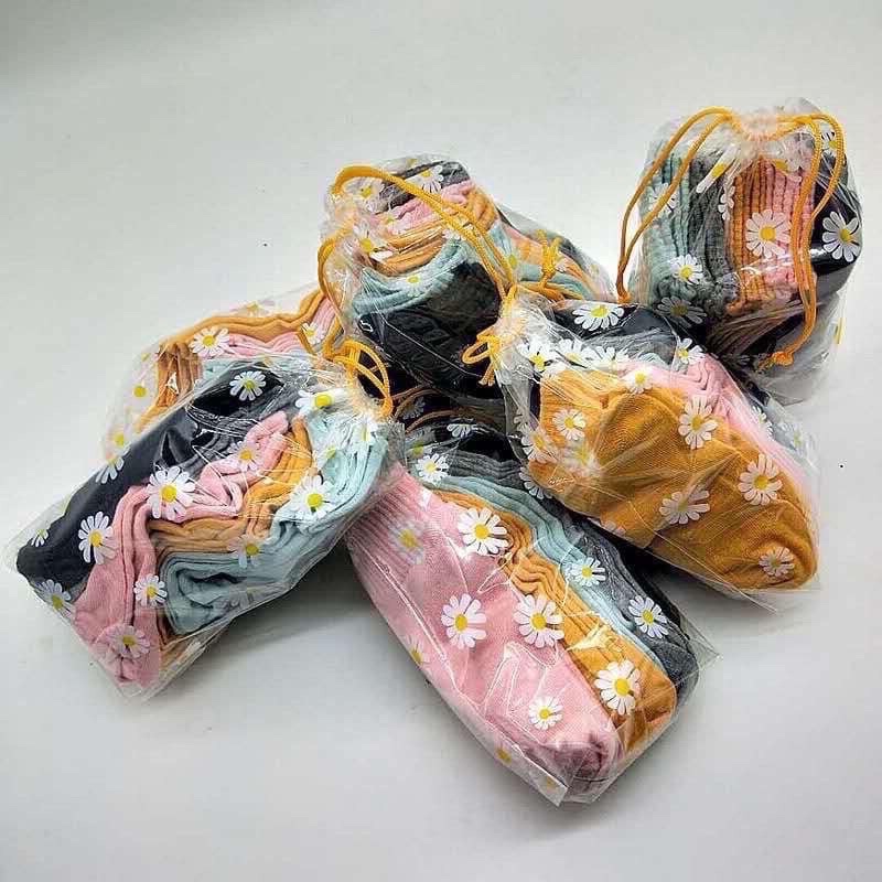 Set 10 Đôi Tất Hoa Cúc Kèm Túi Xinh Siêu Hot HÀNG CHẤT LƯỢNG ĐẢM BẢO