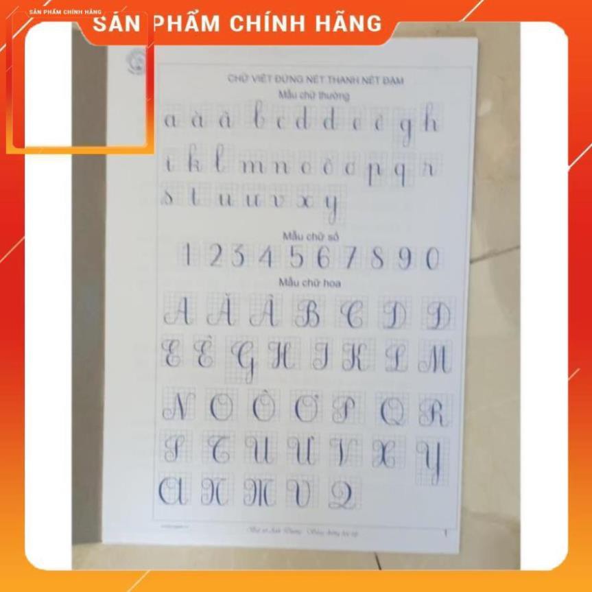 *sieu re* *Sieu re* Vở mẫu ô ly luyện chữ đẹp - Kiểu viết đứng *Gia Si*