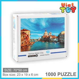 Tranh xếp hình cao cấp 1000 mảnh ghép (70x50cm) -  Thành phố Nước Venice - Ý