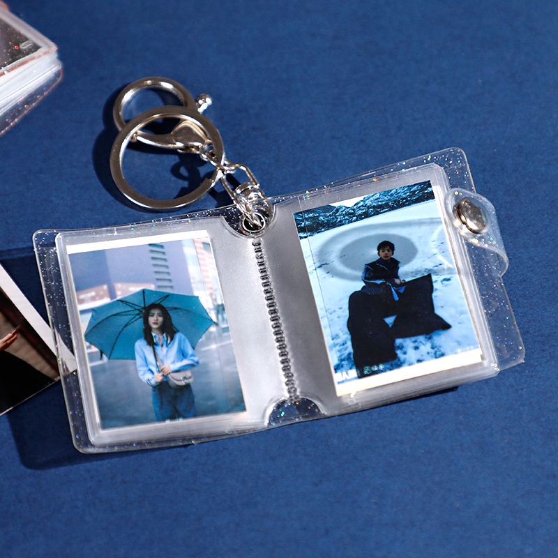 Sổ Đựng Ảnh/Thẻ ID/Ảnh mini Có Móc Khóa Kích Thước Nhỏ