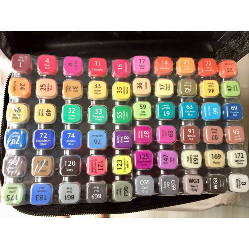 💕Bút màu marker chuyên nghiệp Deli-60Màu - kèm túi vải - 70806