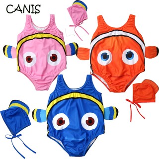Bộ đồ bơi bikini thiết kế cá nemo dễ thương đáng yêu dành cho bé
