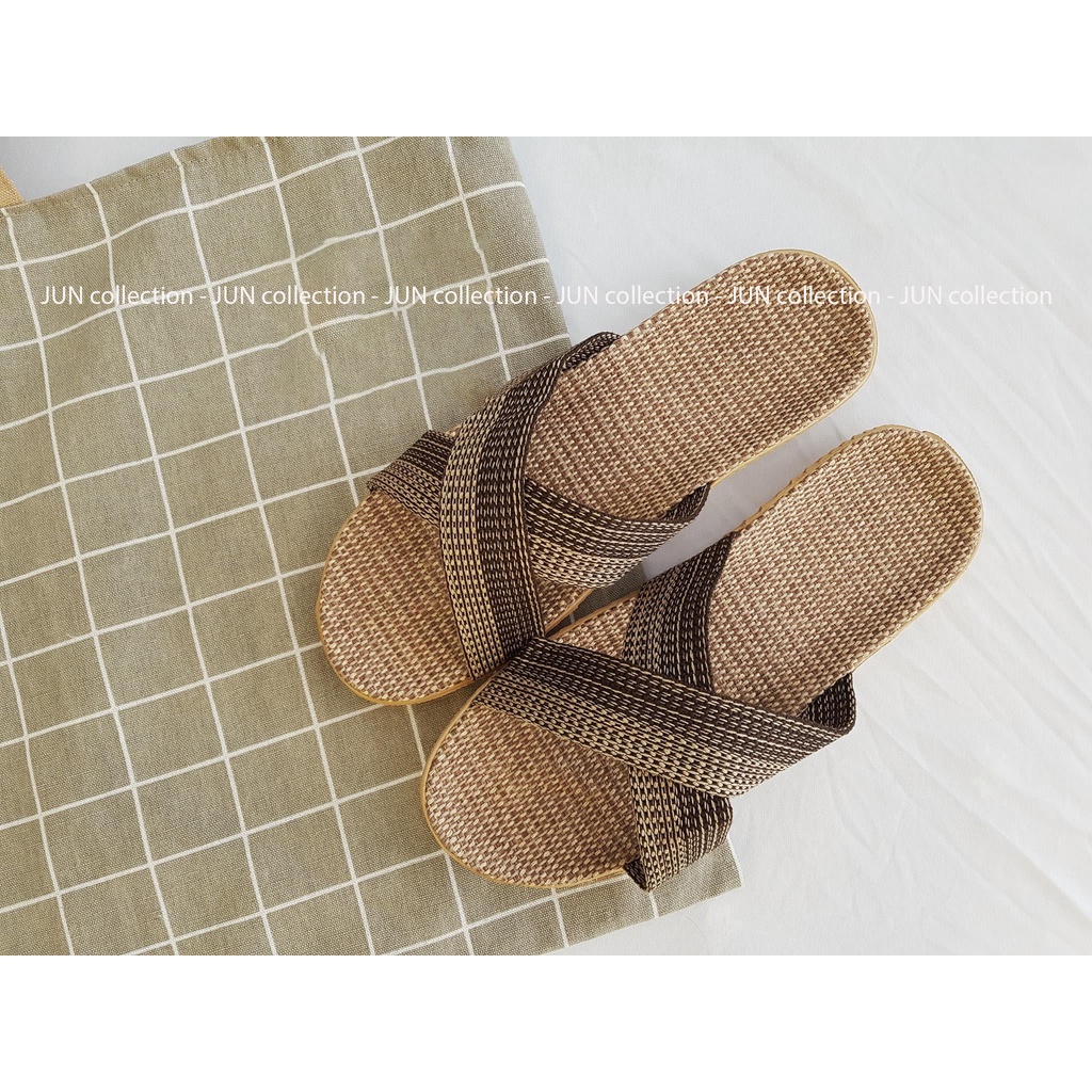 [Sẵn đủ size] Dép cói quai chéo cho NAM, mang nhà, đi làm, đi chơi, đi biển