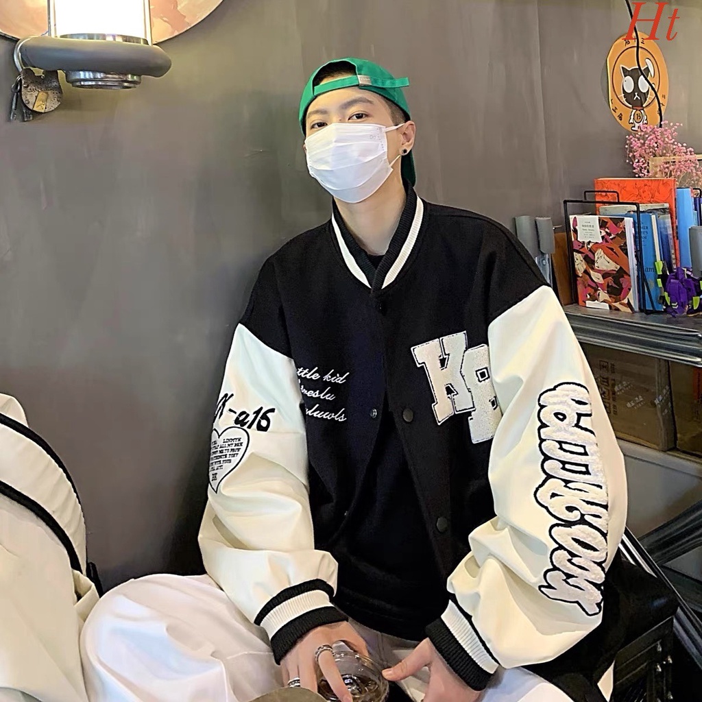 Áo Bomber nỉ KB Chất liệu: nỉ cotton,  màu: đen, nâu, xanh bích Form mặc thoái mái