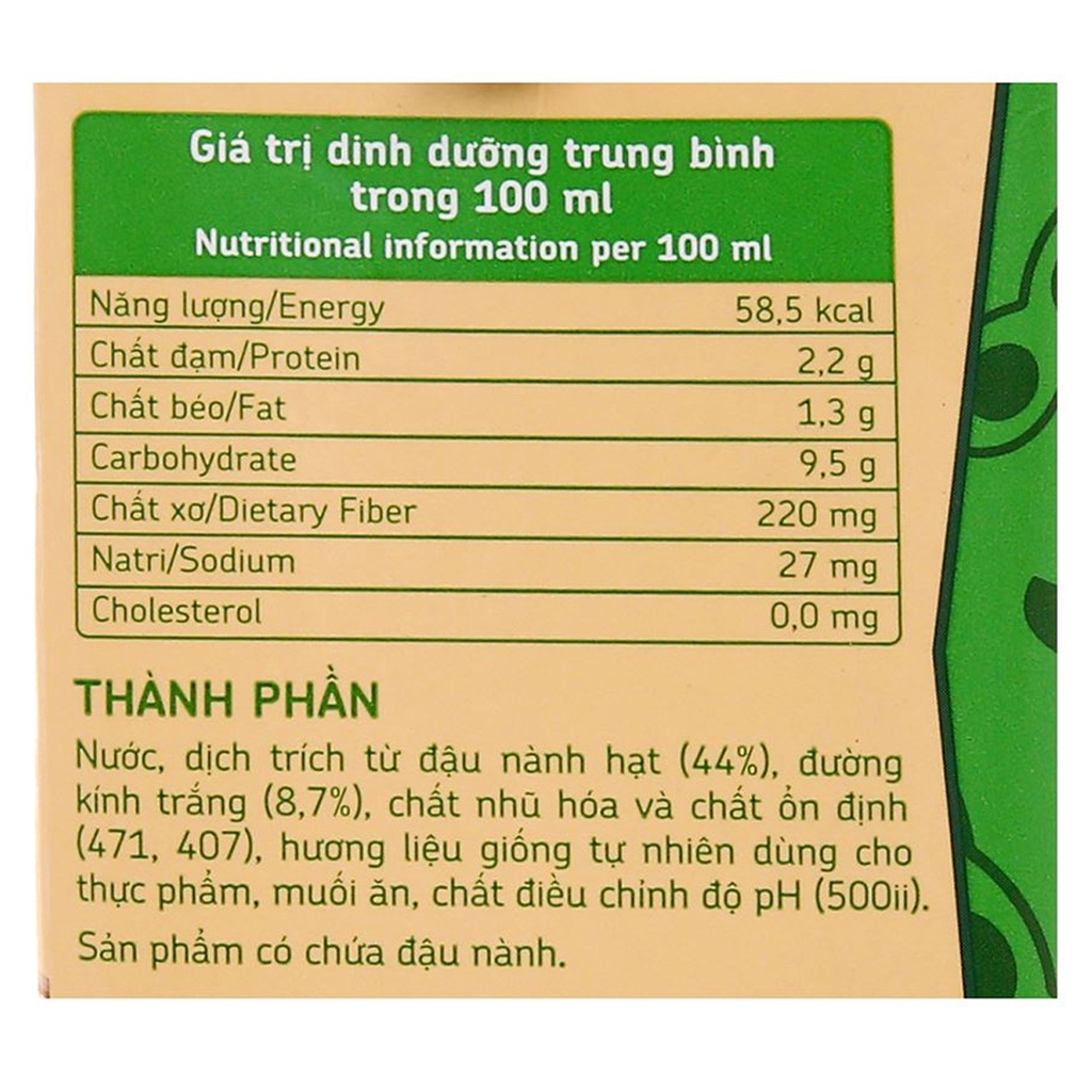 HỘP 1 LÍT SỮA ĐẬU NÀNH FAMI NGUYÊN CHẤT VINASOY