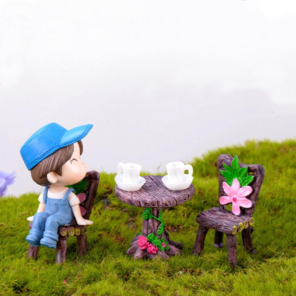Set 3 Tượng Gỗ Mini Trang Trí Hòn Non Bộ