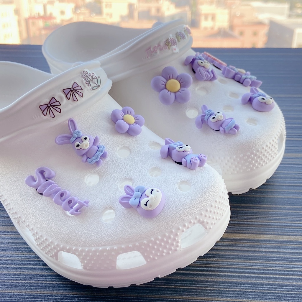 sticker dép crocsSet 11 Phụ Kiện Charm croc Cho Nữ # Loạt StellaLou