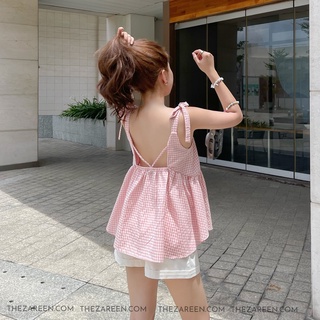 ÁO BABYDOLL THẮT NƠ ZAREEN VOA89 HỒNG