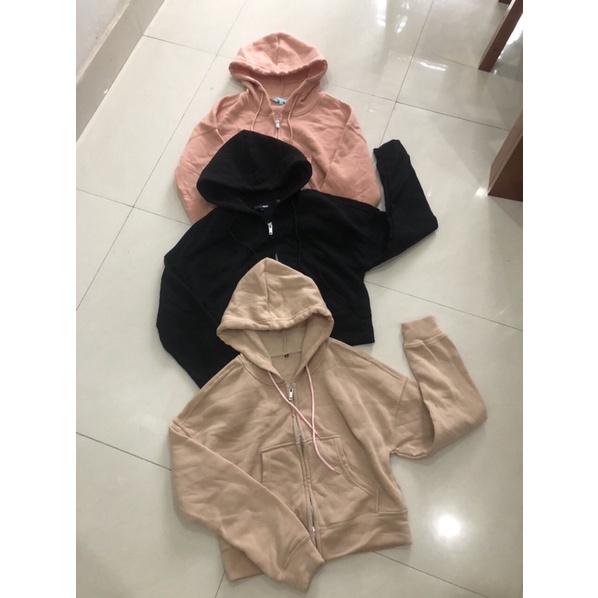 Áo hoodies nữ xuất dư xịn có khoá kéo | BigBuy360 - bigbuy360.vn