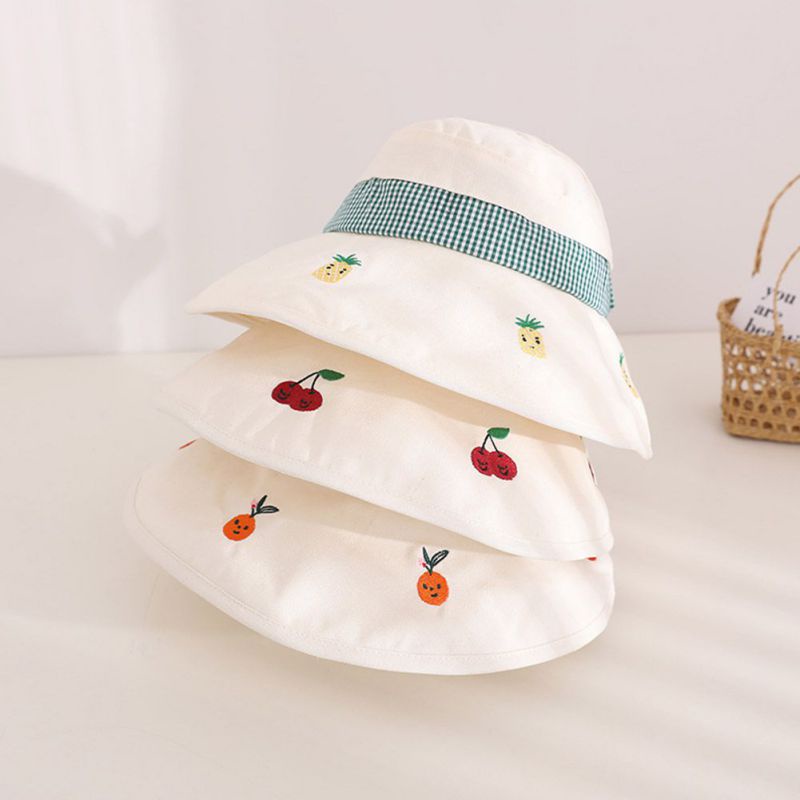 Nón Vành Họa Tiết Trái Cây Thời Trang Cho Bé Gái