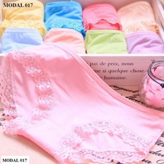 (Xả kho) QUẦN LÓT NỮ COTTON PHỐI REN 017 - 017QL65 (SALE SỐC)