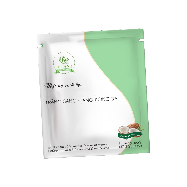 Mặt nạ Sinh học trắng sáng căng bóng da Dr. Ánh (5 miếng)