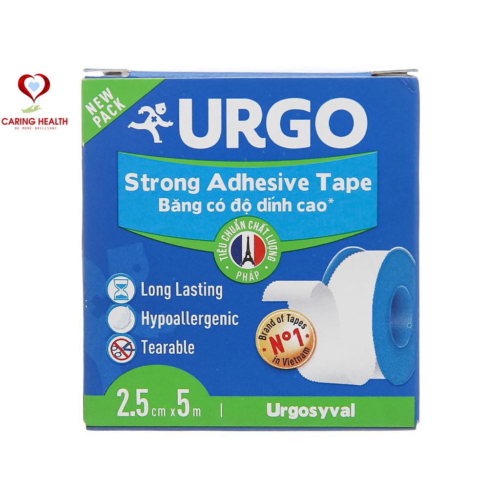 Băng keo lụa độ dính cao Urgosyval  size 1.25cm x 5m, 2.5cm x 5m
