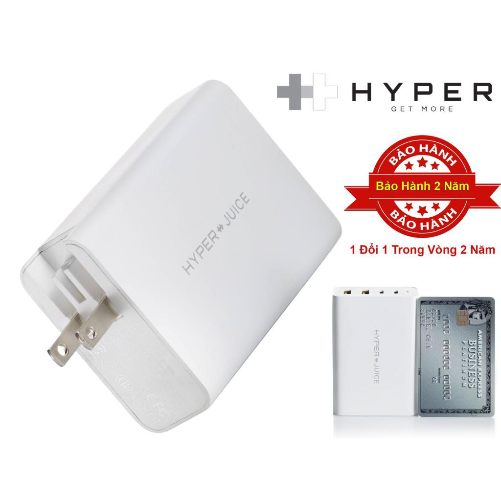 Sạc Đa Năng USB-C HyperJuice GAN Charger 100W Bảo Hành 2 Năm