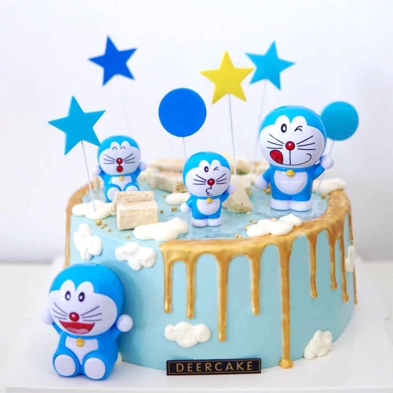 Mô Hình Nhân Vật Doraemon Trang Trí Bánh Kem Bằng PVC