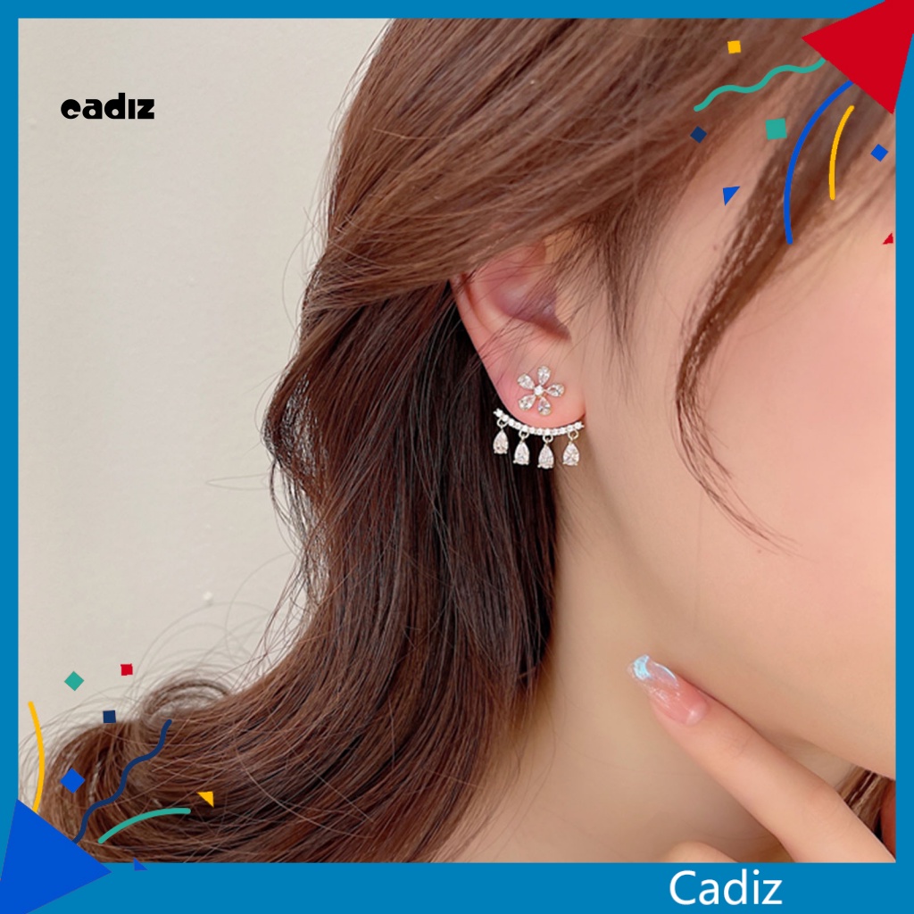 Khuyên Tai Hình Bông Hoa Đính Đá Sang Trọng Cho Nữ