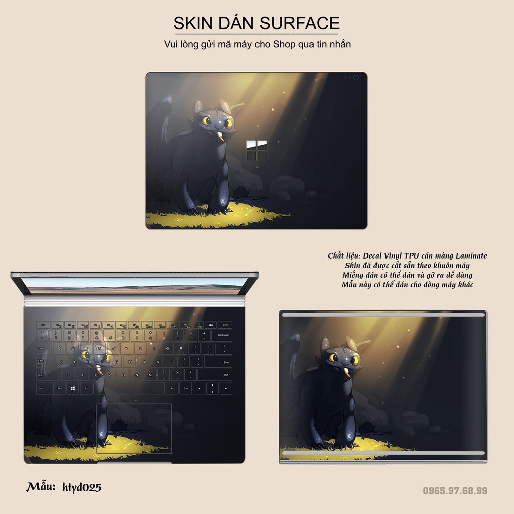 Miếng dán Skin bảo vệ mặt lưng Surface Pro 2/ Pro 3/ Pro 4/ Pro 5/ Pro 6/Pro 7/Pro X / Surface Go /Book in hình sưu  tầm