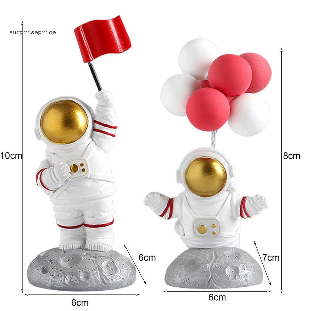 Mô hình phi hành gia bằng nhựa resin dùng trang trí bánh sáng tạo
