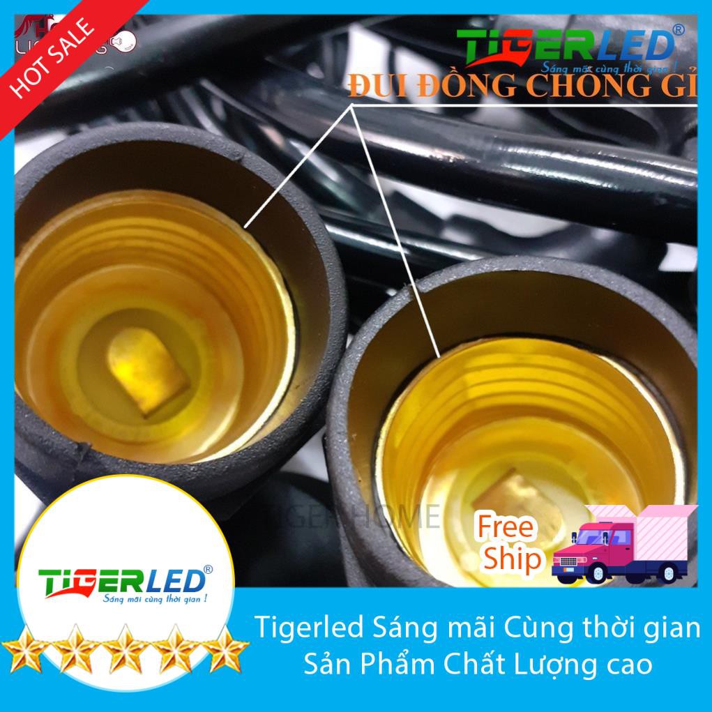 ĐÈN DÂY NGOÀI TRỜI 10M 15 ĐUI - ĐÈN DÂY TRANG TRÍ KÍN NƯỚC (chưa bóng)