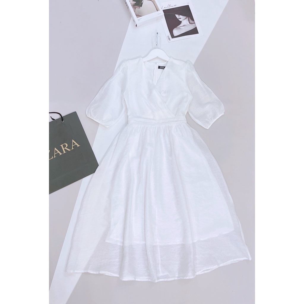 Váy nữ, đầm cổ V li eo 7.Beautiful chất tơ mềm, phong cách trẻ trung nữ tính hai màu cực xinh V106