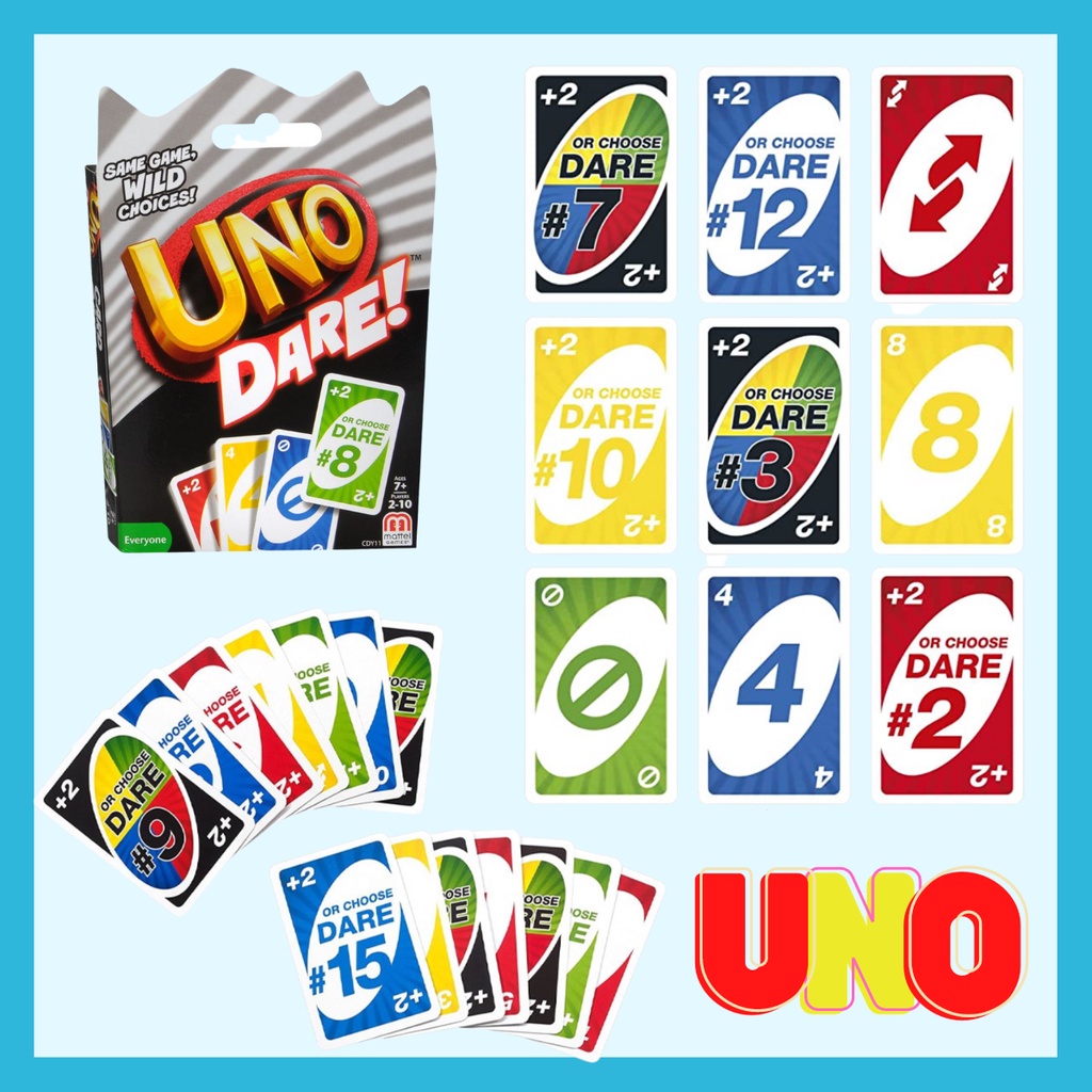 Bộ bài Uno mở rộng 112 lá siêu cấp Uno Flip Uno Dare Uno Harry Potter Uno MineCraft BoardGame chất lượng