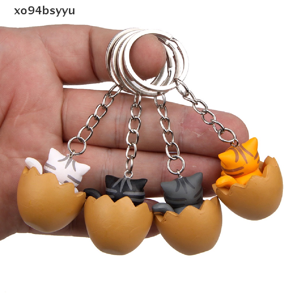 Móc Khóa Hình Quả Trứng Mèo Hoạt Hình Đáng Yêu Xo94Bsyu