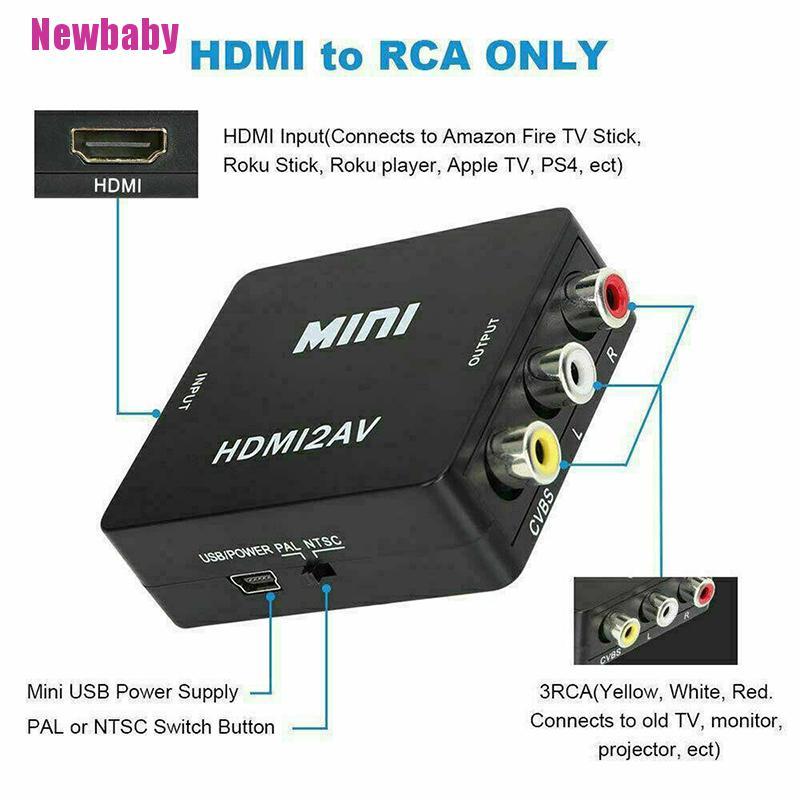 Cáp ChuyểN ĐổI HDMI Sang RCA AV CVBS 3RCA 1080P Chuyên DụNg