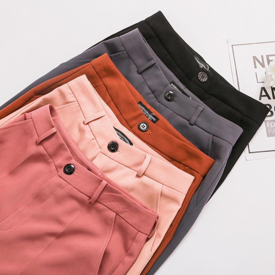 Quần tây nữ basic trơn ống suông thanh lịch thời trang LXK000255 | BigBuy360 - bigbuy360.vn