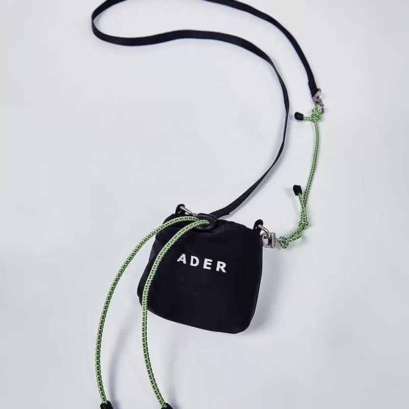 Túi đeo chéo Mini dây thừng huỳnh quang phong cách Hip Hop đường phố