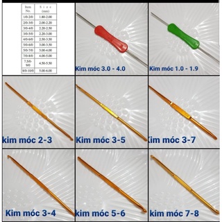 Kim móc 2 đầu cán vàng và cán nhựa