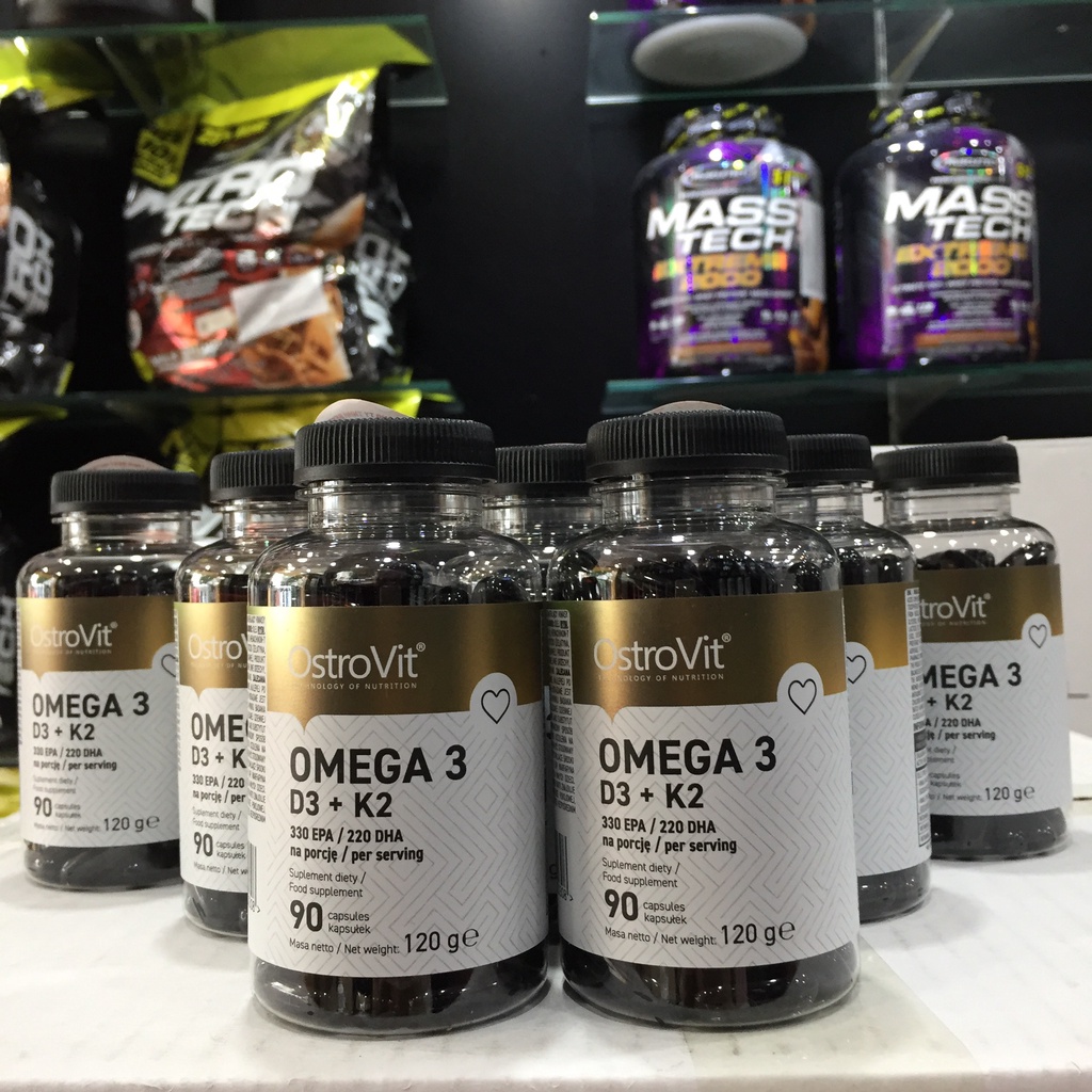 Ostrovit OMEGA3 D3 K2MK7 (90 viên - 180 viên) - Tăng sức đề kháng, tốt cho tim mạch, xương chắc khỏe, chống oxy hóa