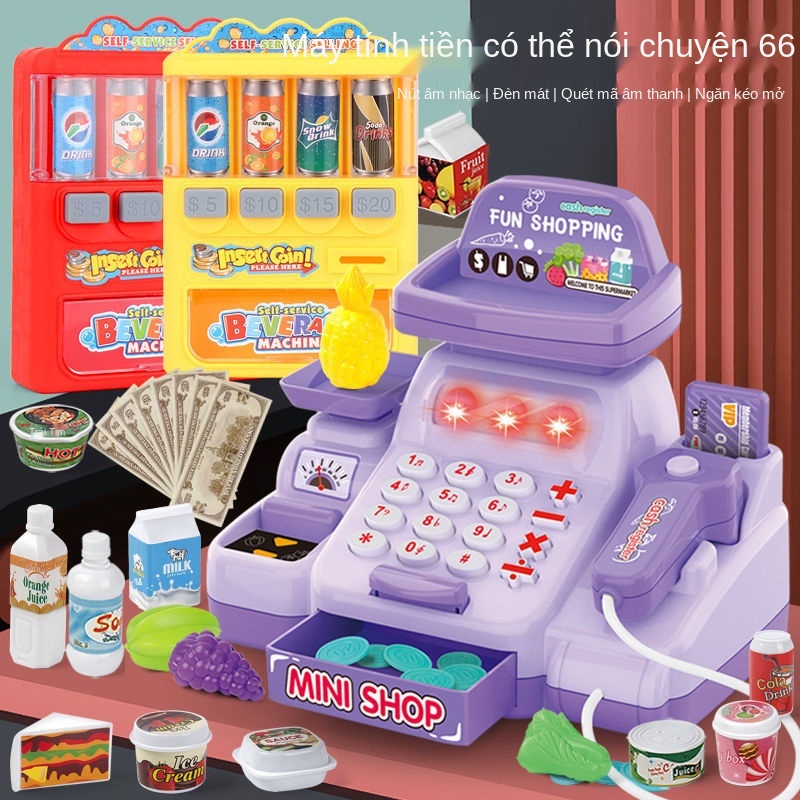 Y Trẻ em mô phỏng máy tính tiền đồ chơi trò nhà điện thoại cho bé siêu thị đặt bán hàng tự động