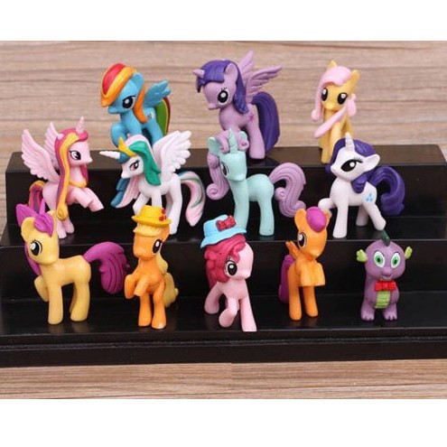 Đồ chơi ngựa Pony thiên thần set 12 cho bé loại to 7cm