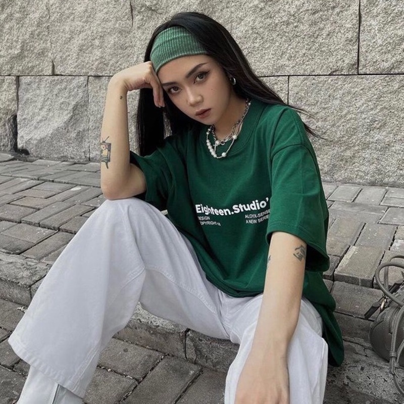 Áo thun tay lỡ Eighteen Studio phông thời trang unisex nam nữ oversize form rộng Tee Club