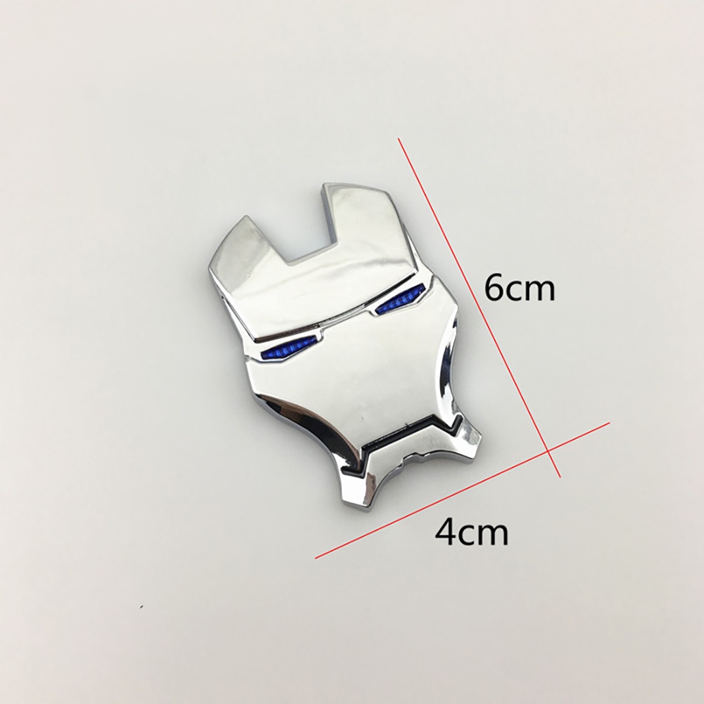 Logo Huy Hiệu IRON MAN Kim Loại Thiết Kế 3D Trang Trí Xe Hơi Ô Tô Cao Cấp