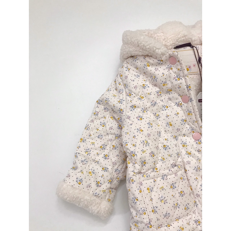 Áo khoác lót lông hoa nhí xuất xịn cho bé ASM004