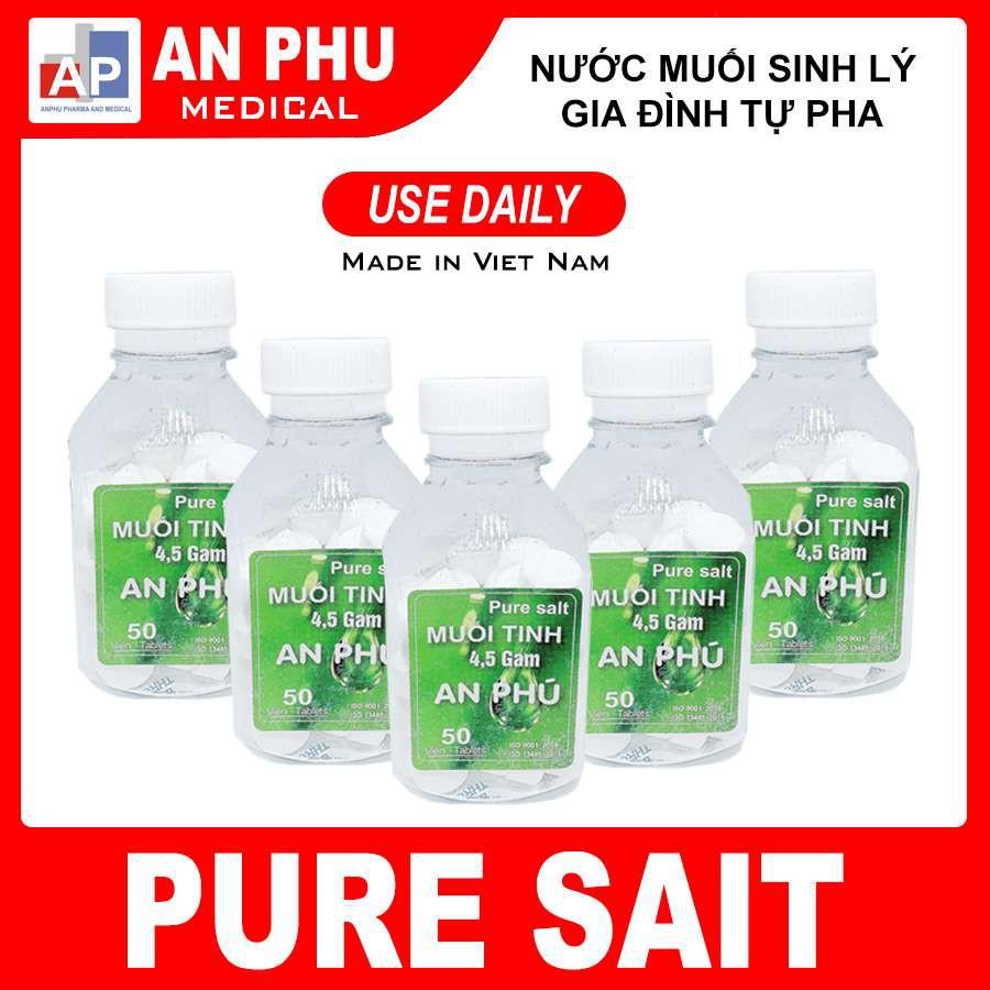 Viên muối tinh sinh lý tự pha NaCl 0,9% An Phú