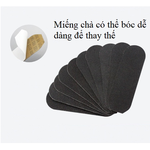 (Dụng cụ chà gót ) Cây chà gót chân kim loại tẩy tế bào sừng hoá,da chân bị nứt nẻ, loại lớn (KM miếng chà thay thế)