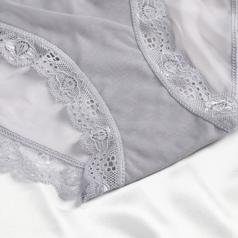 Quần lót LEVAO bằng cotton lưới trong suốt lưng thấp thoáng khí quyến rũ dành cho bà bầu