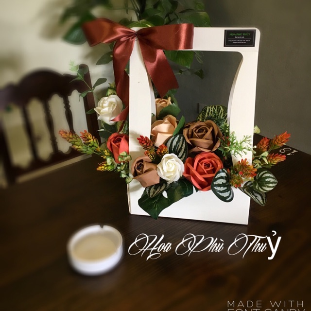 Giỏ hoa giấy làm quà tặng
