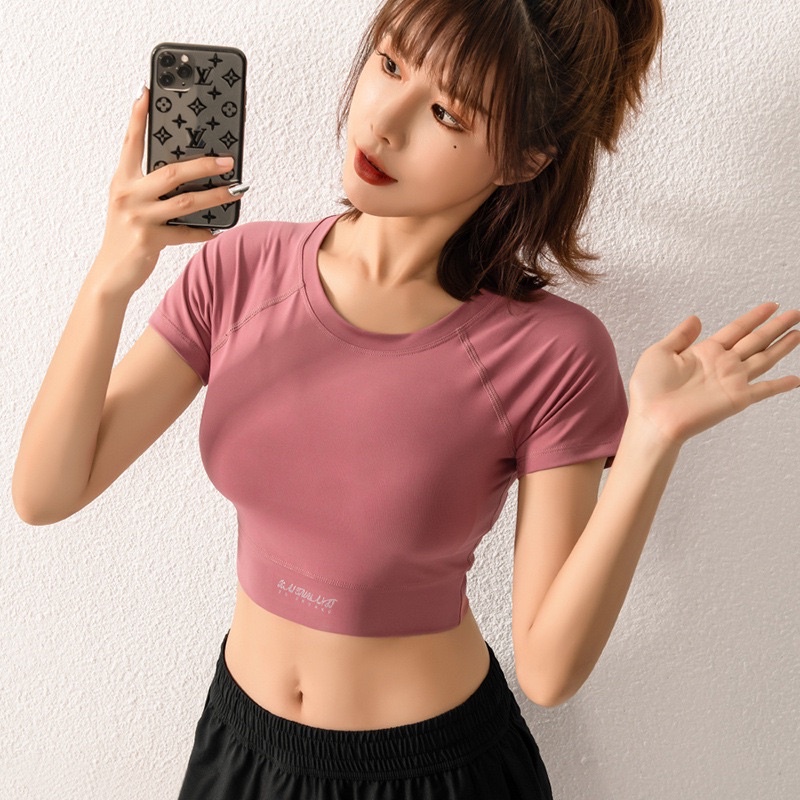 Áo GYM 806 Croptop tập yoga aerobic  cao cấp, ôm body mặc chơi thể thao, đi chơi 806 ofelia ofelias