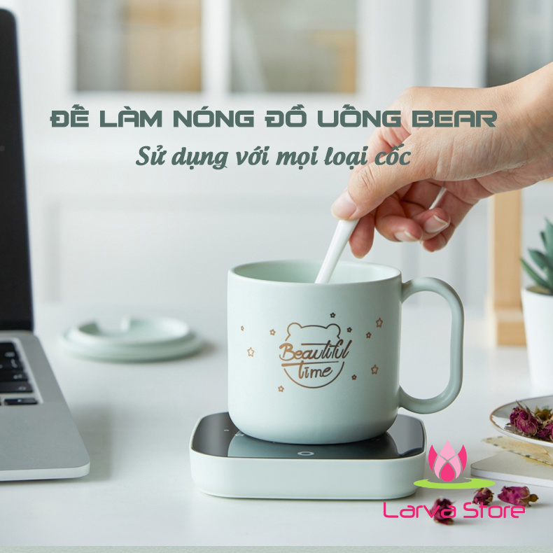 Đế Làm Nóng Đồ Uống Bear DRBD-C16J5 (Bản Quốc Tế - Bảo hành 18 tháng) Kèm Cốc