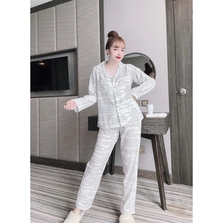 Set Bộ Lụa Mango Phối Chữ Cực Xinh - Mẫu Mặc SP Thật