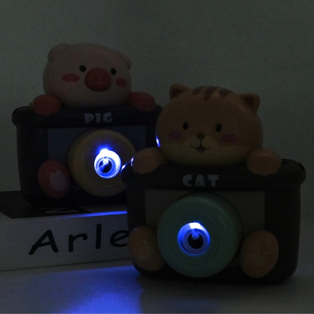 Đồ Chơi Máy Chụp Ảnh Thổi Bong Bóng Xà Phòng Có Nhạc Hình Chú Mèo Đáng Yêu Nhựa ABS An Toàn Gtoys