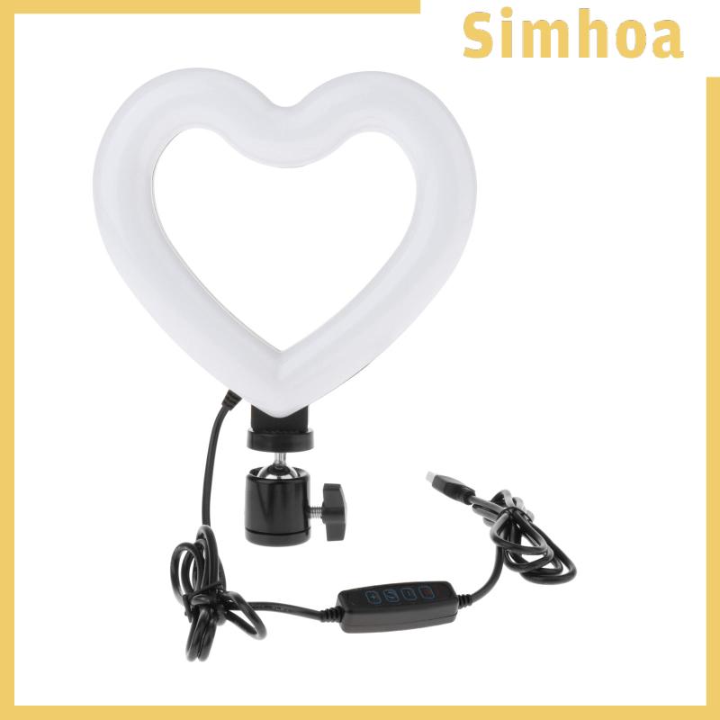 Vòng Đèn LED Hình Trái Tim 6 inch Hỗ Trợ Trang Điểm / Live Stream