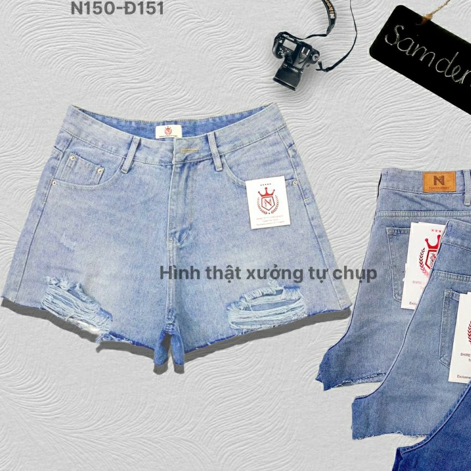 Quần short bò nữ mẫu rách hàng bigsize