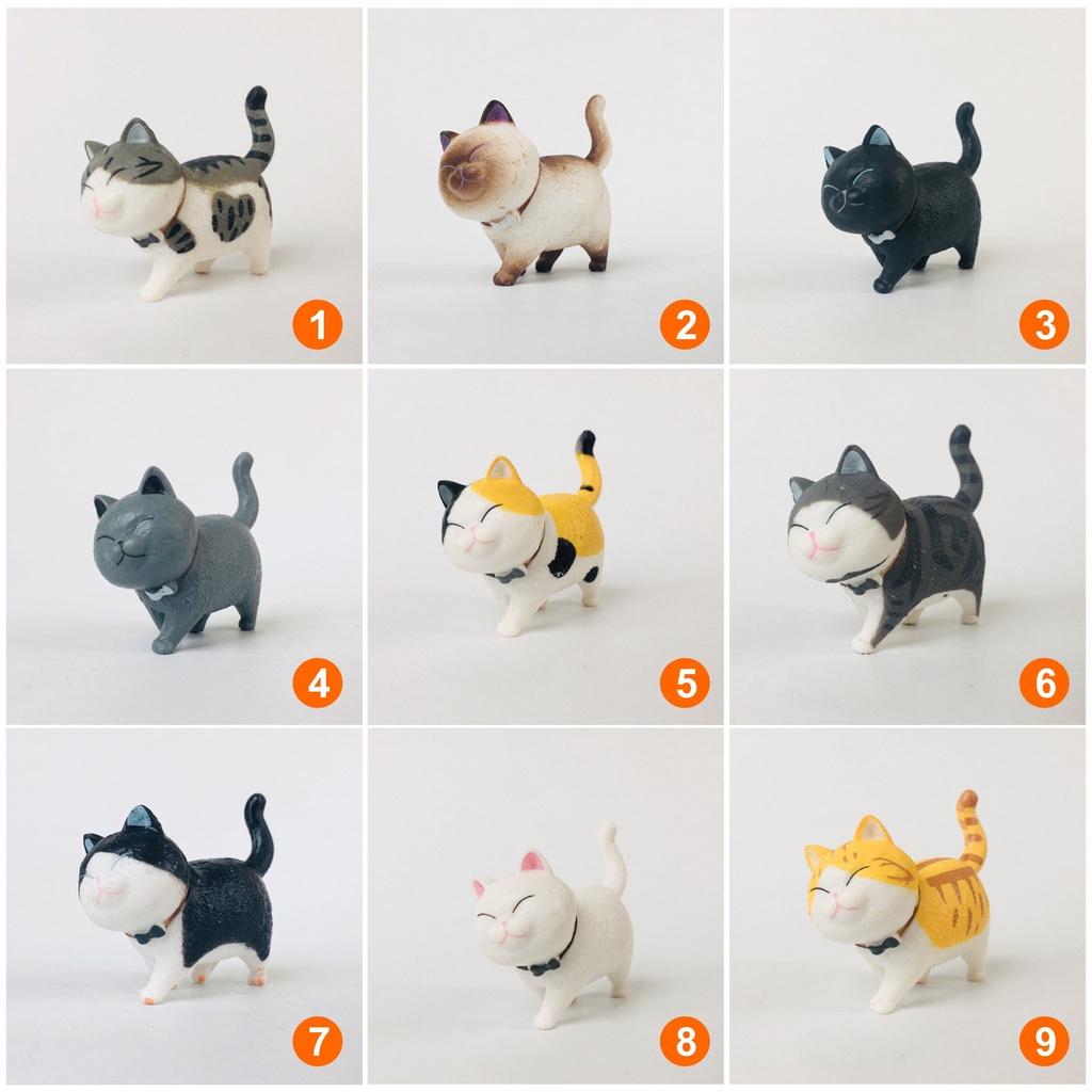 Mô Hình Từng Nhân Vật Mèo  Kawaii Đáng Yêu - Giao Ngẫu Nhiên